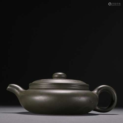 Gu JingzhouRaw ore green mud plum pattern purple clay teapot