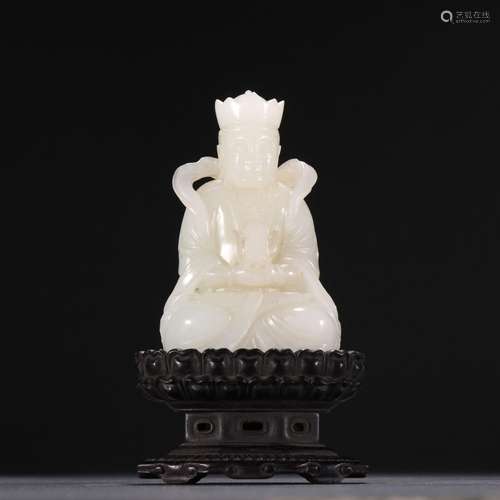 Hetian Jade Seed Fragrance King Guanyin Ornament