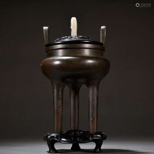 Old copper tire high foot cupped ear aromatherapy burner