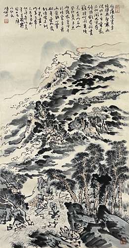 陆俨少（1909-1993） 山水 立轴 纸本