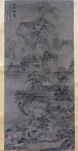 宋旭（1525-1606） 林泉清集 立轴 绢本
