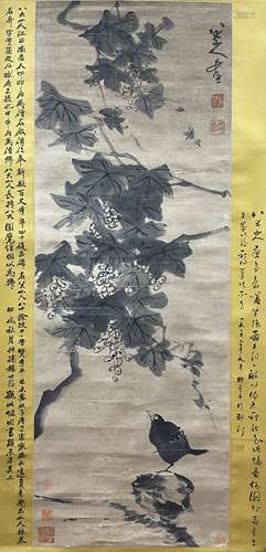 八大山人（1626-1705） 花鸟 立轴 纸本