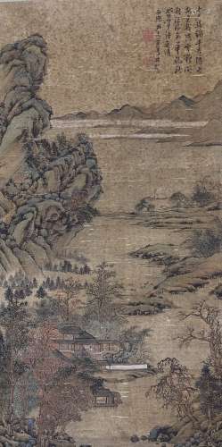 蓝瑛（1585-1664） 山水 立轴 绢本