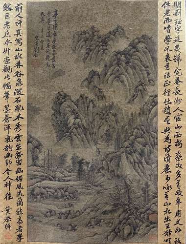 刘钰（1410-1472） 山水 立轴 绢本