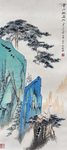 胡也佛（1908-1980） 山水 立轴 纸本