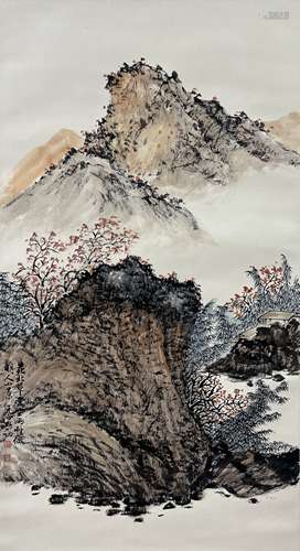 启功（1912-2005） 山水 立轴 纸本