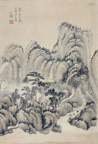 王鑑（1598-1677） 山水小品 镜片 纸本
