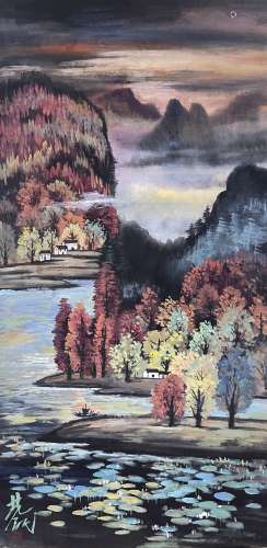林风眠（1900-1991）山水 立轴 纸本