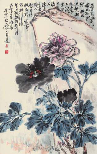 于希宁 花卉 纸本立轴