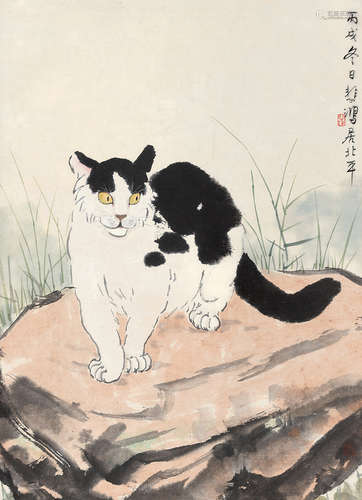 徐悲鸿 猫 纸本立轴