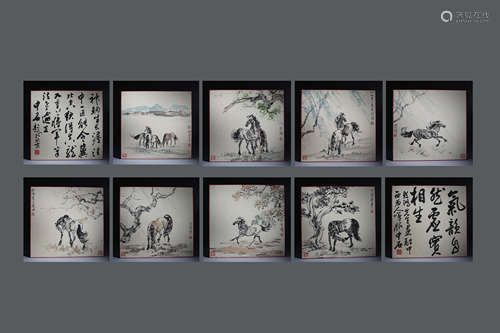 Chinese Ink Painting Xu Beihong's Collection of Paper and Ho...