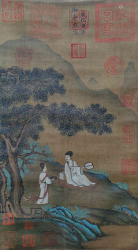 Chinese ancient ink painting transformed into characters in ...