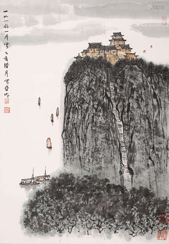 亚明  山水