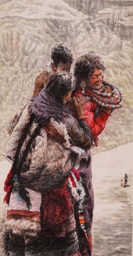 南海岩 b.1962 人物藏族人家
