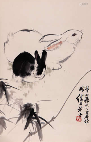 刘继卣 1918-1983 黑白双兔