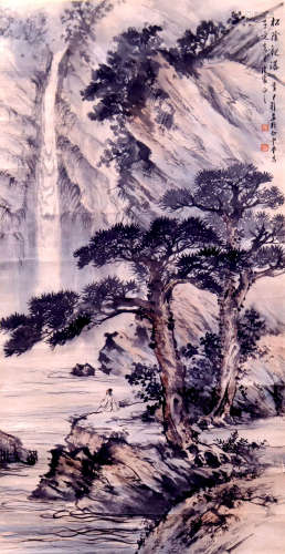 黄君璧 1898-1991 观瀑图