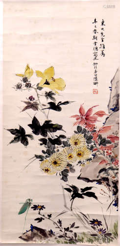 陆翀 1908-1997 花趣图