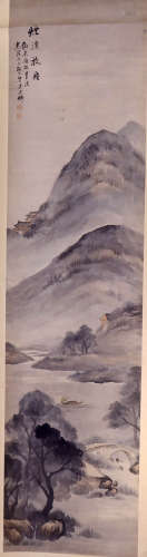 吴石仙 1845-1916 烟溪放舟