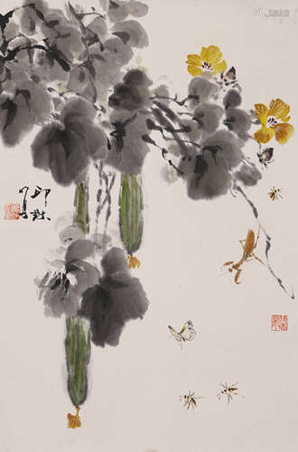 萧朗 1917-2010 花卉草虫