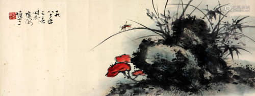 黎雄才 (1910-2001) 芝兰草虫