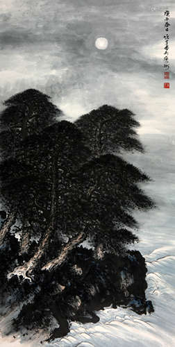 黎雄才 (1910-2001) 月夜青松