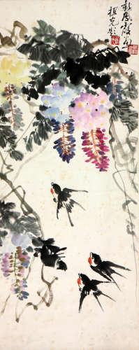 新凤霞(1927-1998)吴祖光(1917-2003) 紫藤飞燕