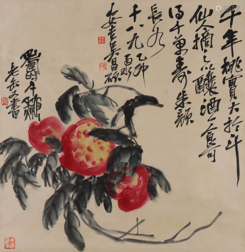 吴昌硕 1844-1927 寿桃