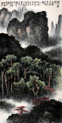 关山月 (1912-2000) 秋山红叶
