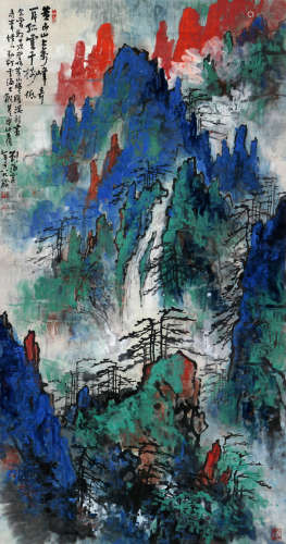 刘海粟 (1896-1994) 泼彩山水