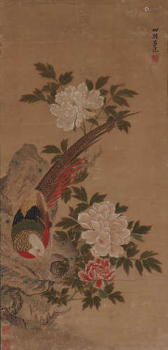 吕纪 1439-1505 牡丹雉鸡图