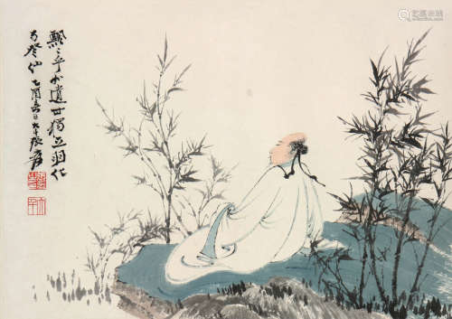 张大千 (1899-1983) 竹林高士