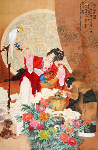 华三川 (1930-2004) 琳宫风暖图