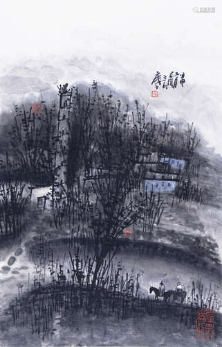 曾宓 暮归图（附相约泉城曾宓书画展请柬）