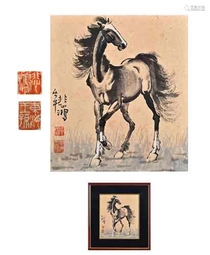 Picture frame of Xu Beihong's steed