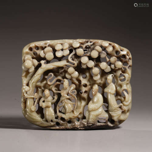 Before the Ming Dynasty, Hetian jade characters and story bo...