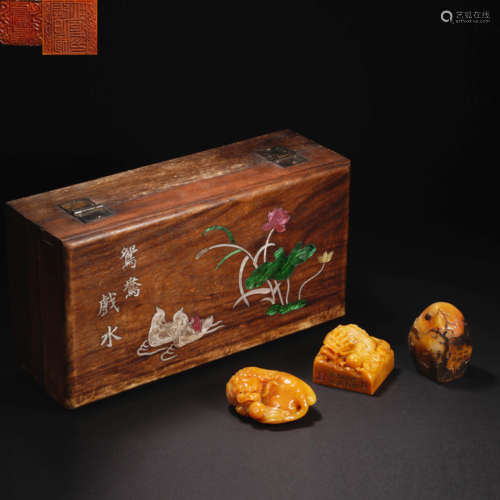 Zhang Boju Cangtian Huangshi Seal Handle Box