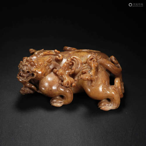 Ming Dynasty or Before Ming Dynasty, Hetian Jade Son Mother ...