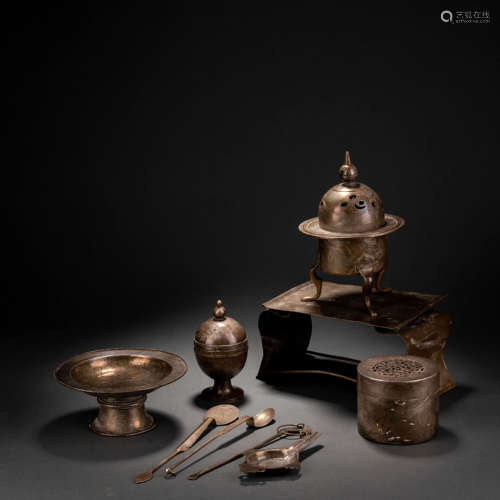 A Group of Southern Song Dynasty Silver Incense Sets Before ...