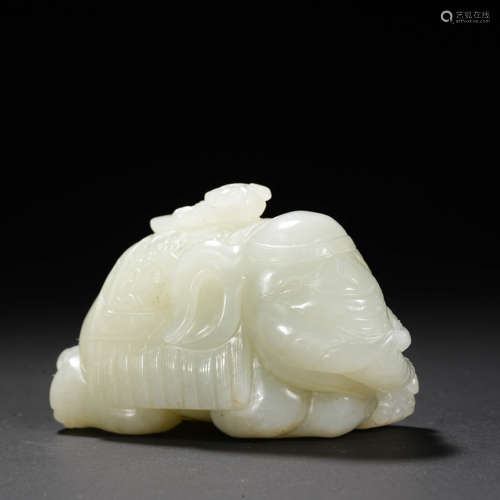 Hetian Jade Taiping Elephant Ornament