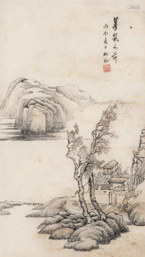 王同愈 1856－1941  山水 纸本 立轴