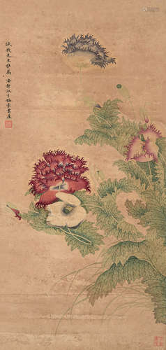 潘静淑 1892-1939  花卉 纸本 立轴