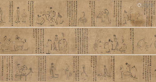 赵孟頫 1254-1322  东坡行旅 纸本 手卷