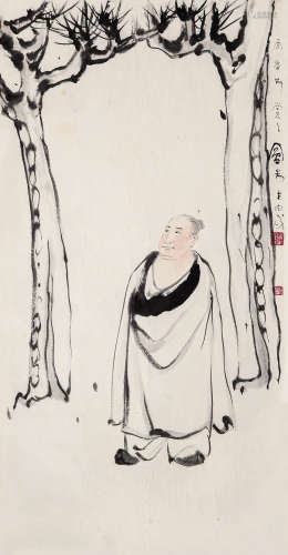 吕凤子 1886-1959 李瑞清像 纸本 镜心