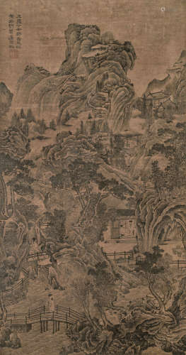 谢时臣 1488-1567后  山水 绢本 立轴