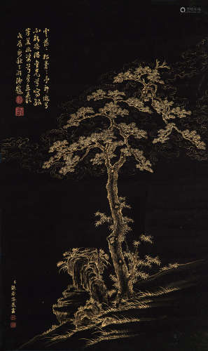 张若澄 1722-1770  金枝松寿 纸本 立轴