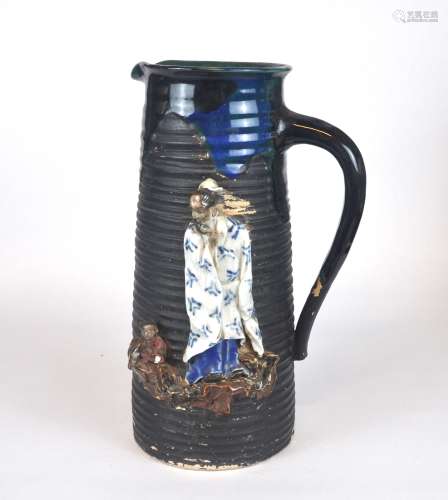 A large Japanese sumida gawa water jug, early 20th C., studi...