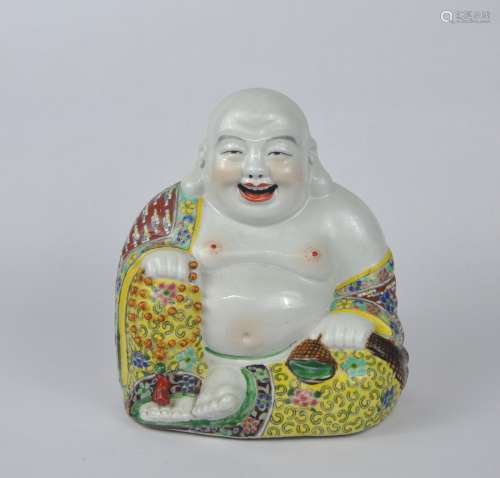 A Chinese famille rose happy buddha, Republic period