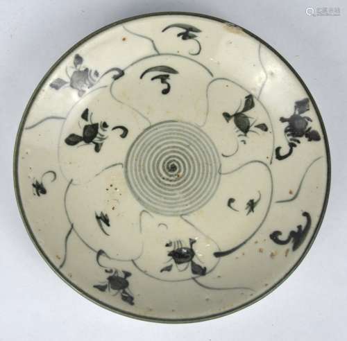 A Chinese Annamese blue & white dish, Ming dynasty