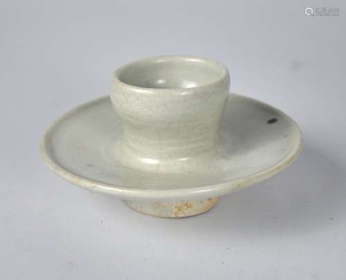 An early Chinese white glaze dish, Yuan dynasty