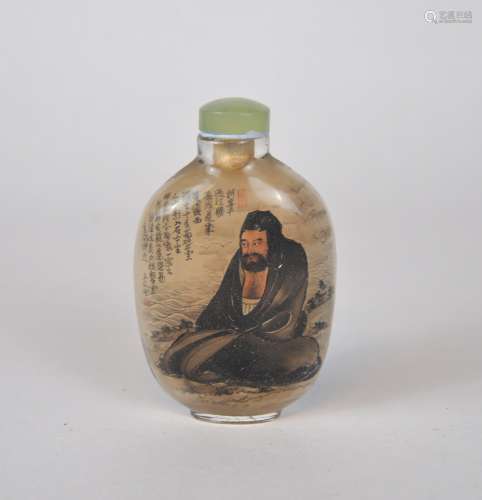 An inside painted Chinese glass snuff bottle, Wang Qian [195...